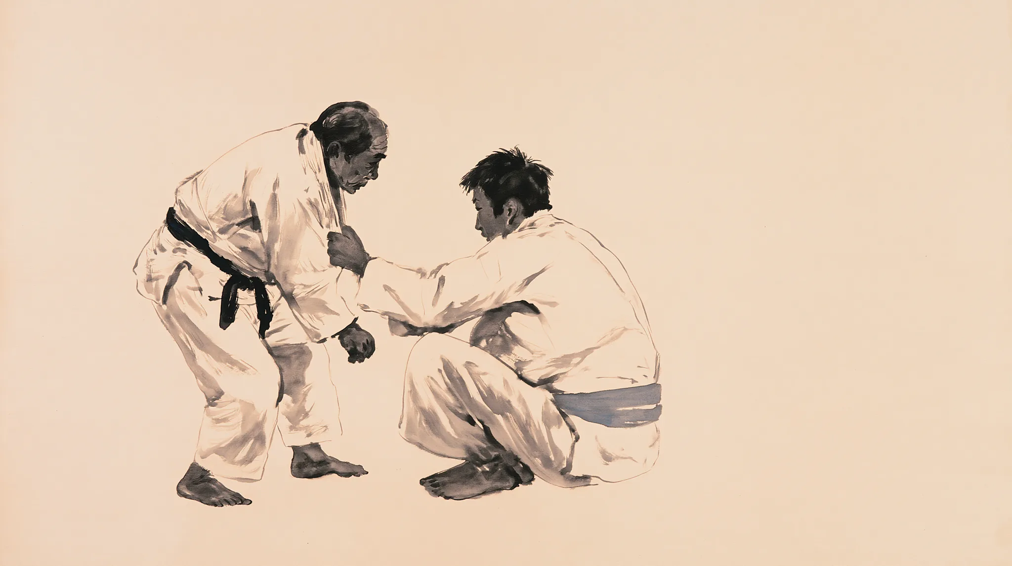먹으로 그린 삽화 — 가드 풀링, 방금 그 장면을 본 사람을 위한 설명