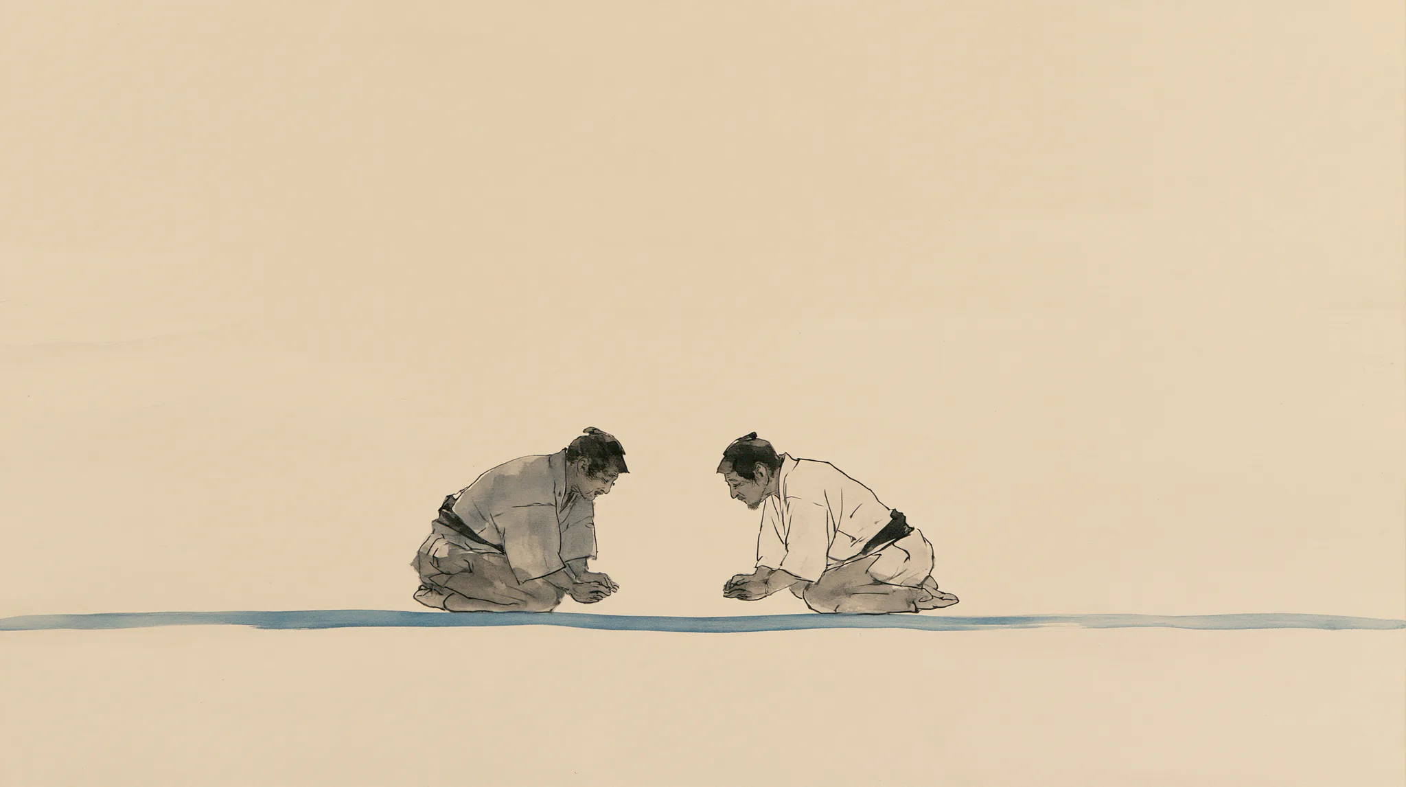 Ink illustration — Why beginners start rolling from the knees